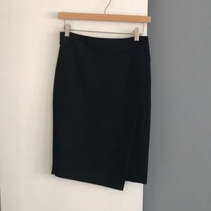 Zara Black Asymmetrical Pencil Skirt